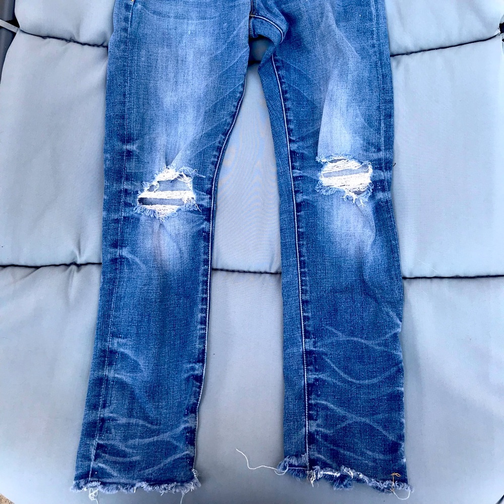 Blue American Eagle ‘Extreme Flex’ Ripped Jeans